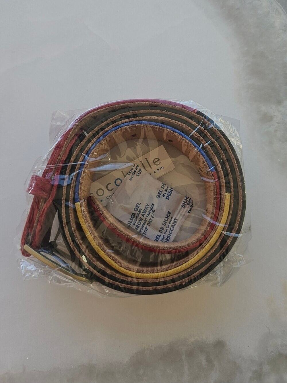 NWT Anthropologie Cocobelle Skinny Deco Belt In Fire